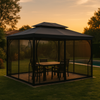 Tonnelle Anthracite avec moustiquaire – Confort protégé, de jour comme de nuit